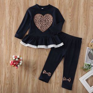 2pcs Girl Print Set